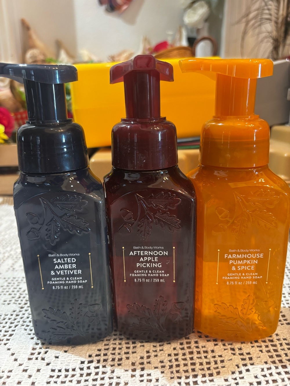 (2026) Bath & Body Works Trio: Deep Red & Orange Foaming Hand Soaps
